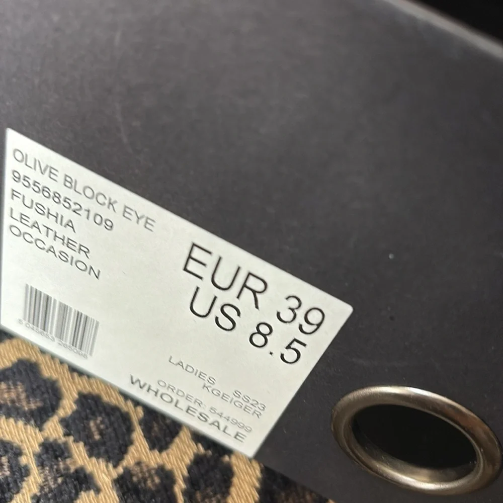 Kurt Geiger London Olive Embellished
Eye Block Heel Slide Sandals 8.5 Fuchsia - Picture 4 of 8